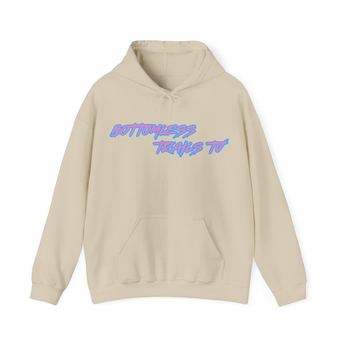 Bottomless Trails Heavy Blend Hoodie (pink/blue)