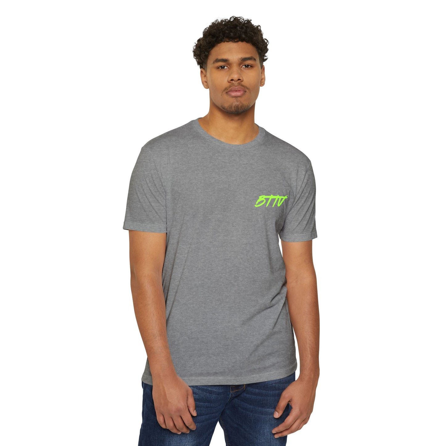 Trendy Unisex CVC Jersey T-Shirt - 'BFFV' Statement Style