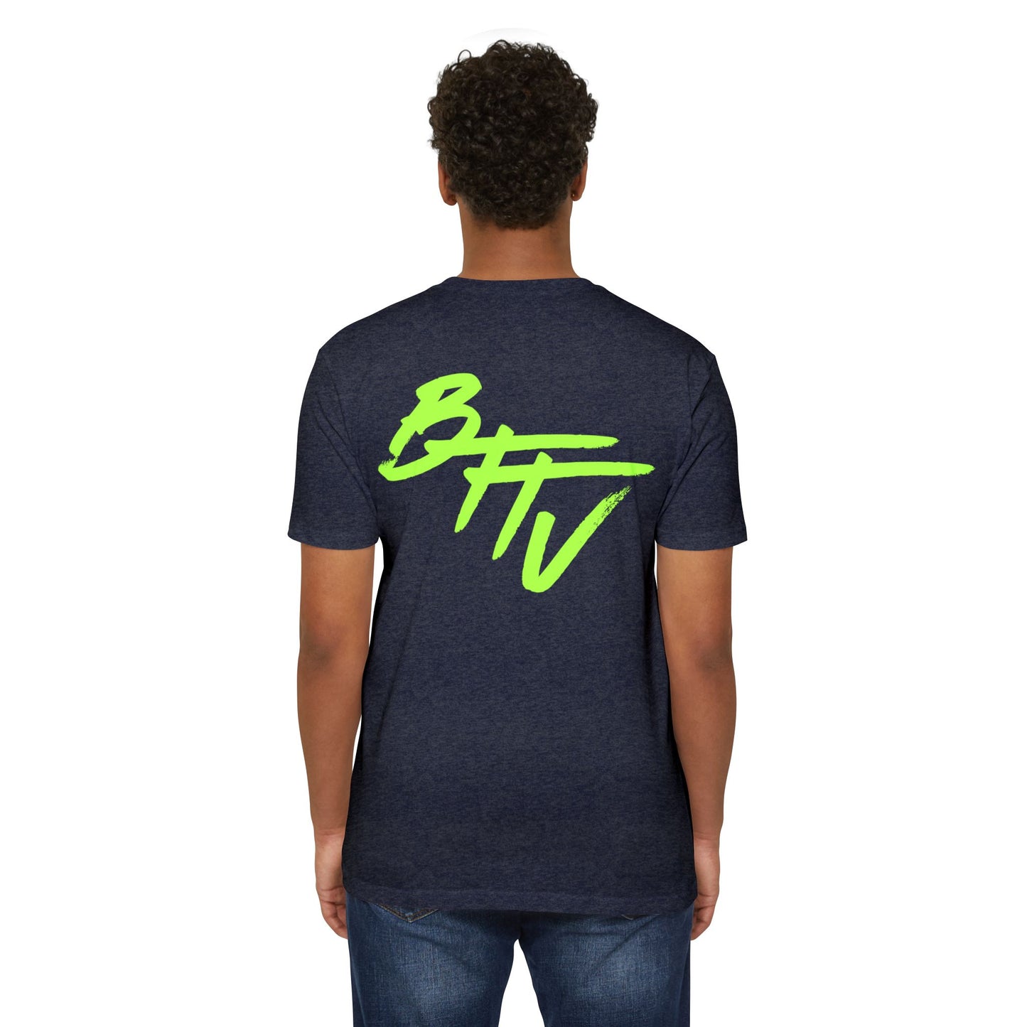 Trendy Unisex CVC Jersey T-Shirt - 'BFFV' Statement Style