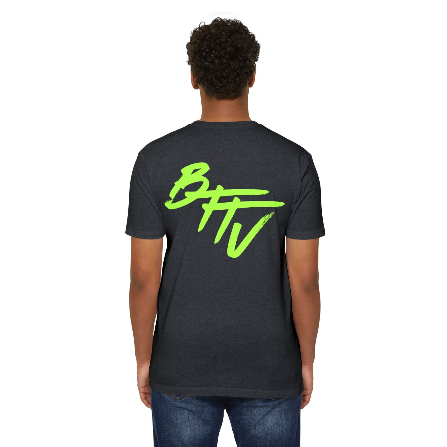 Trendy Unisex CVC Jersey T-Shirt - 'BFFV' Statement Style