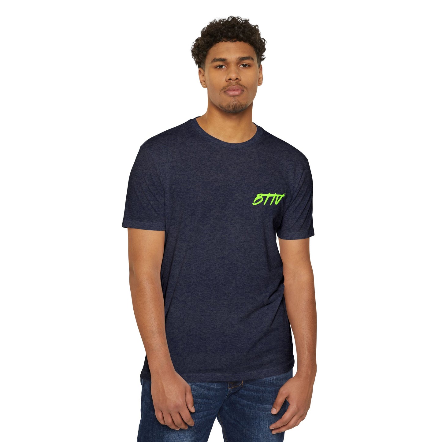 Trendy Unisex CVC Jersey T-Shirt - 'BFFV' Statement Style