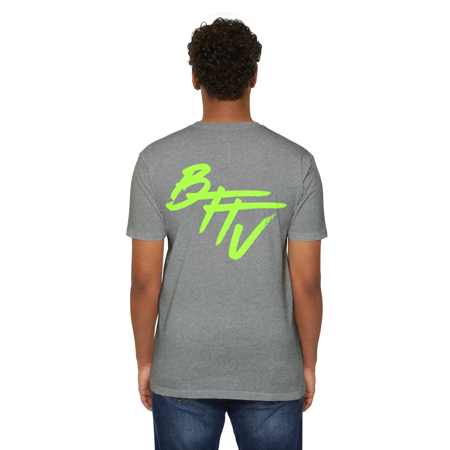 Trendy Unisex CVC Jersey T-Shirt - 'BFFV' Statement Style