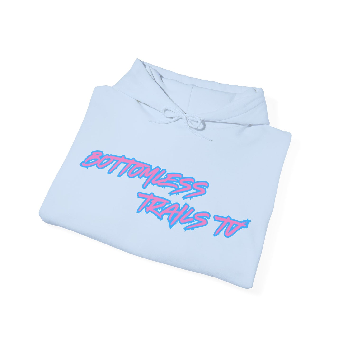 Bottomless Trails Heavy Blend Hoodie (pink/blue)
