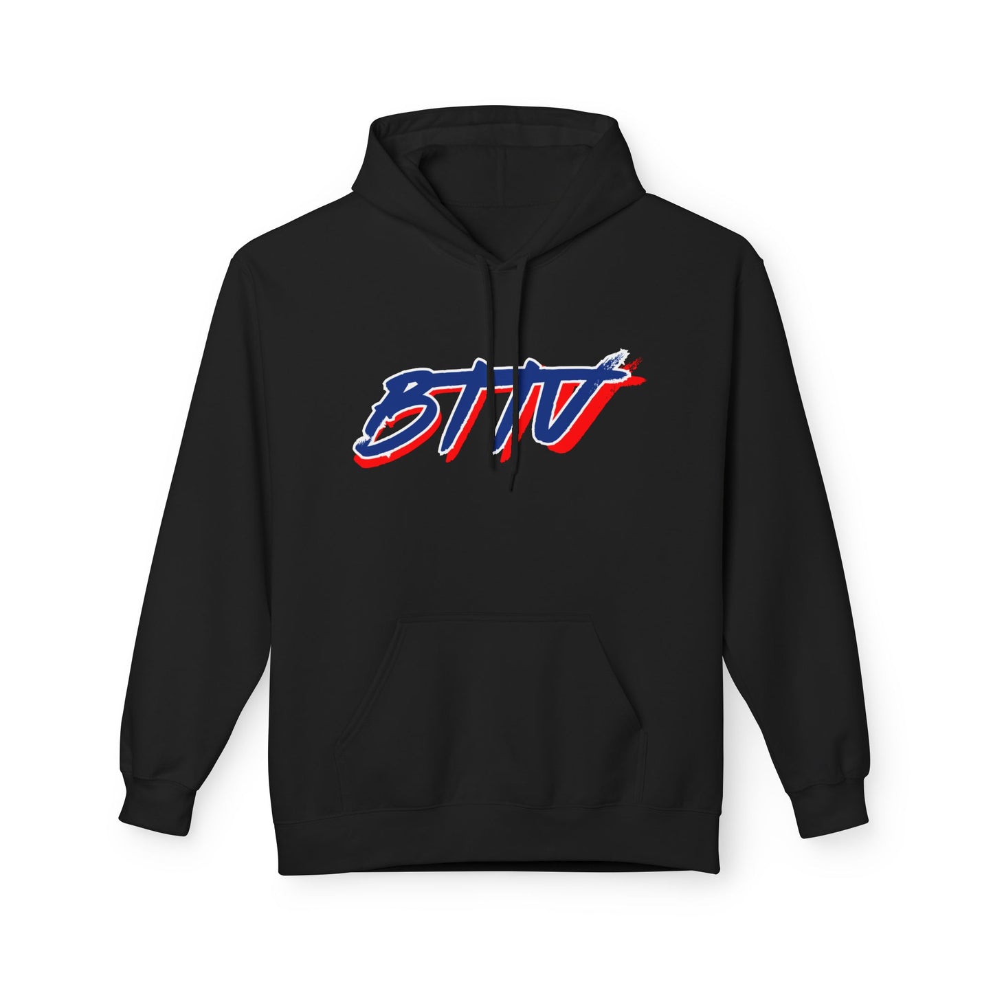 Patriotic Fleece Hoodie with Bold Design