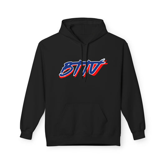Patriotic Fleece Hoodie with Bold Design