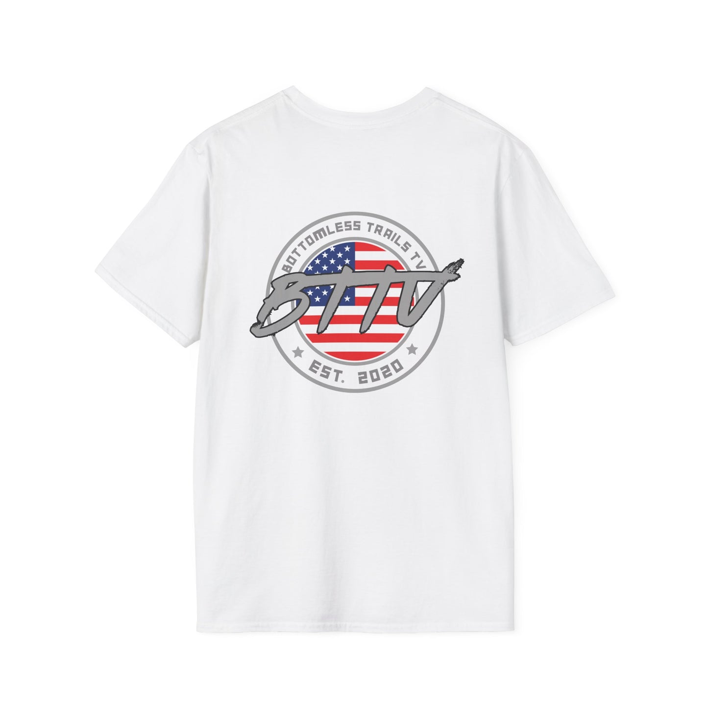 Big and Tall Patriotic STTV Graphic T-Shirt — American Flag Logo Tee