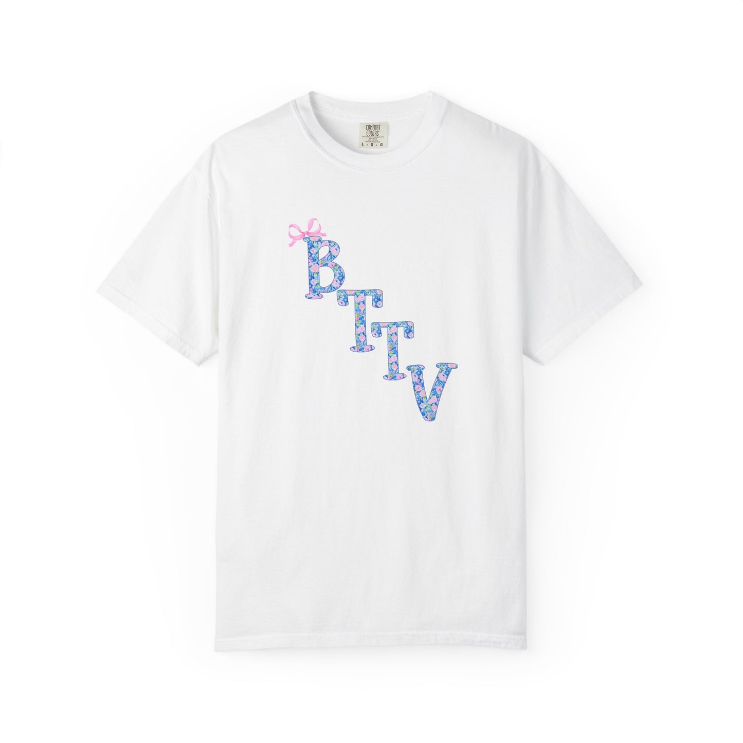 BTTV CUTSIE — Cute Pastel Graphic Tee with Bow Accent