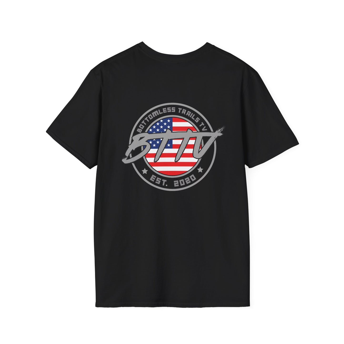 Big and Tall Patriotic STTV Graphic T-Shirt — American Flag Logo Tee
