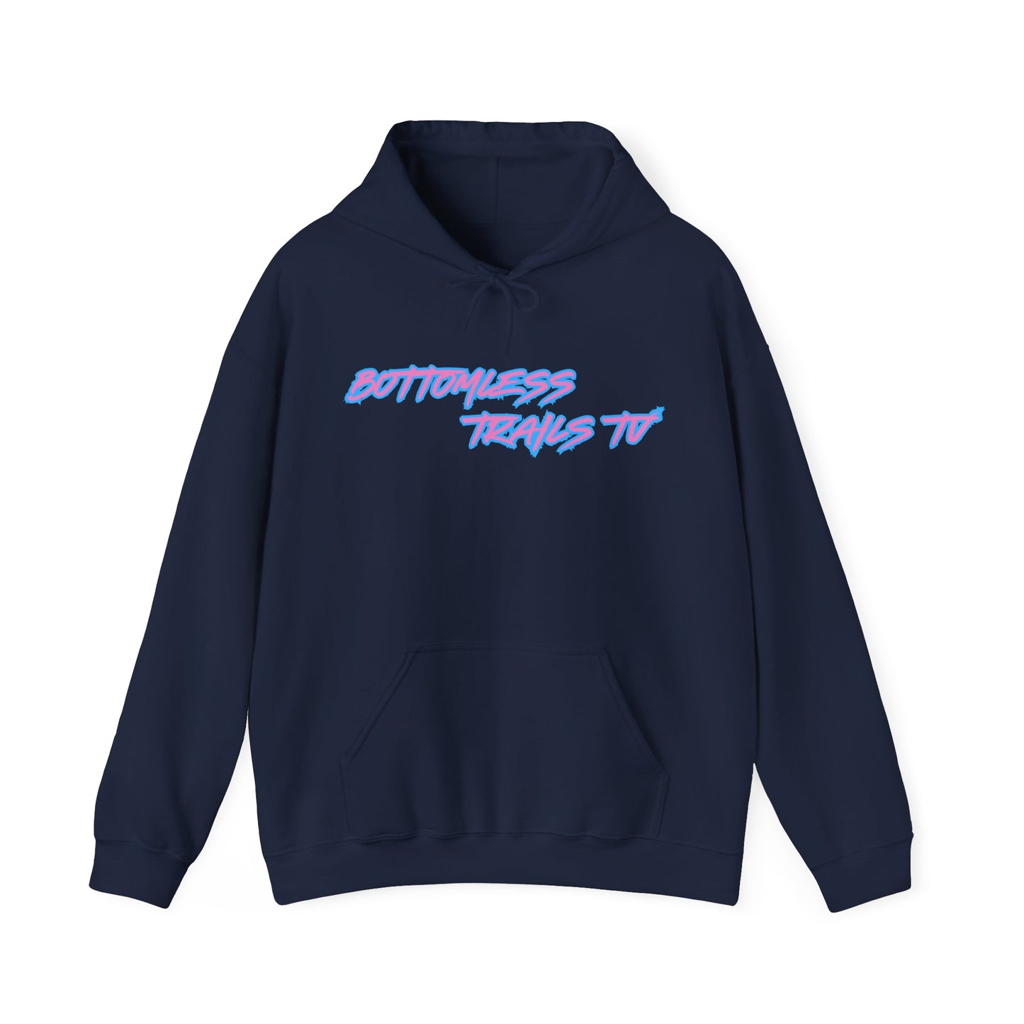 Bottomless Trails Heavy Blend Hoodie (pink/blue)