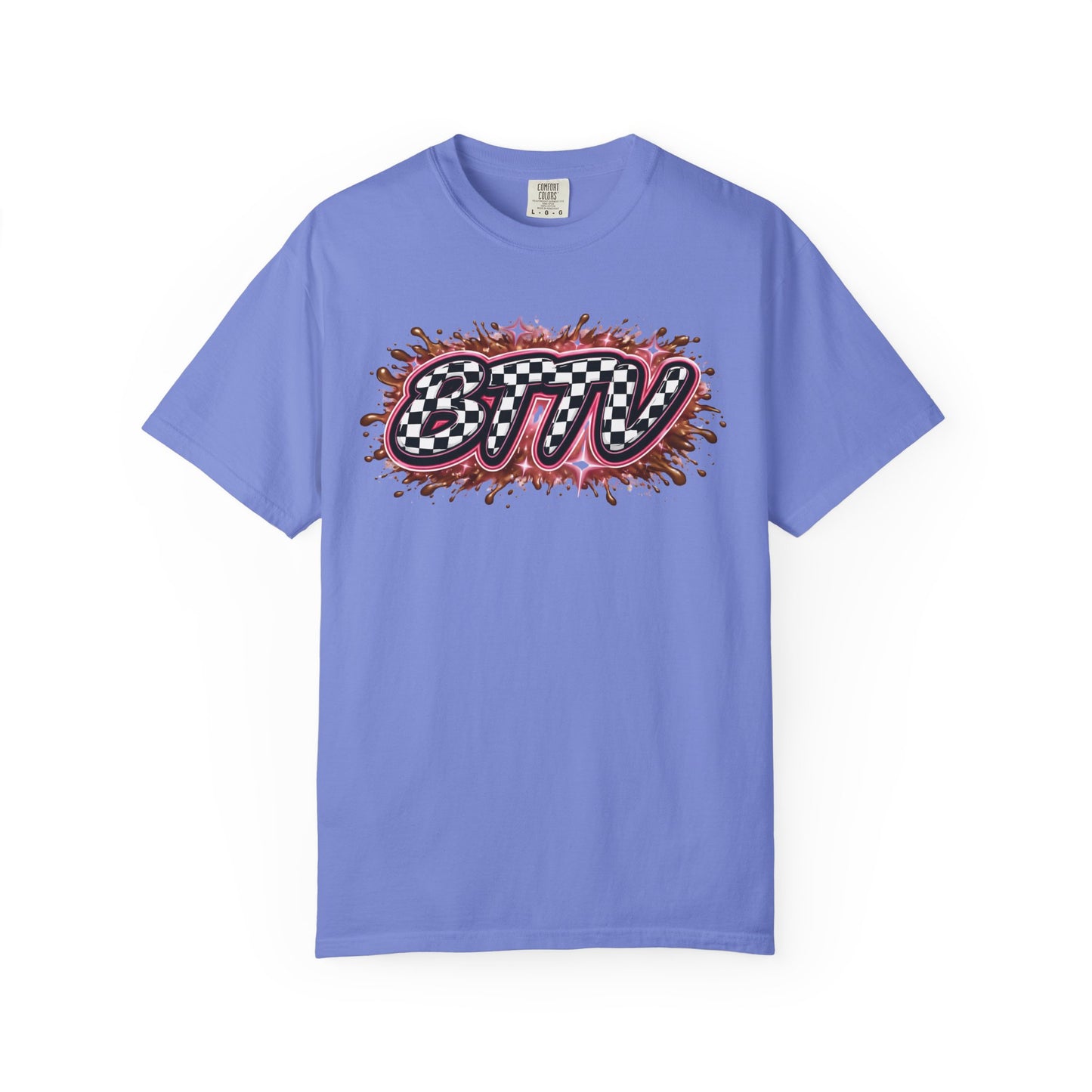 BTTV Checkerboard Logo T-Shirt — Retro Skate/Streetwear Graphic Tee