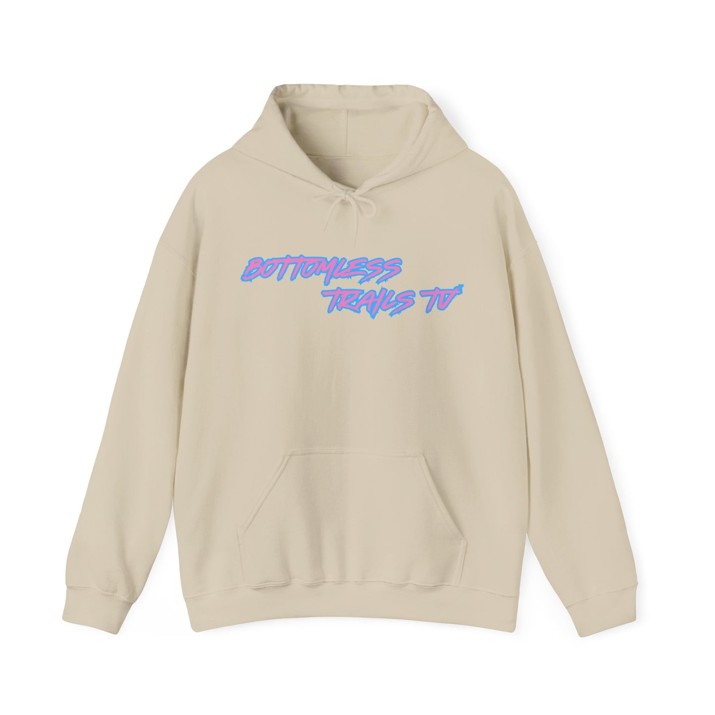 Bottomless Trails Heavy Blend Hoodie (pink/blue)