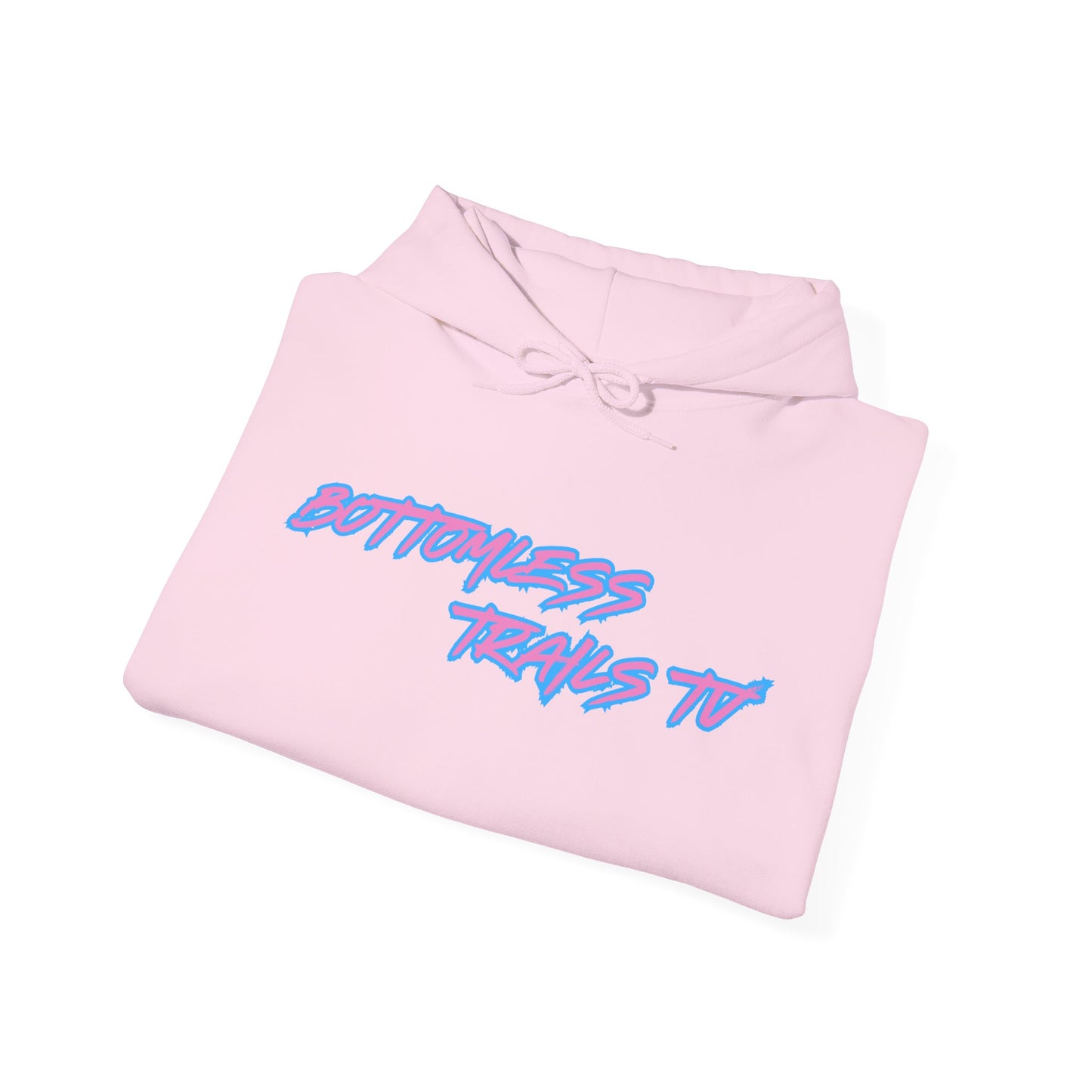 Bottomless Trails Heavy Blend Hoodie (pink/blue)