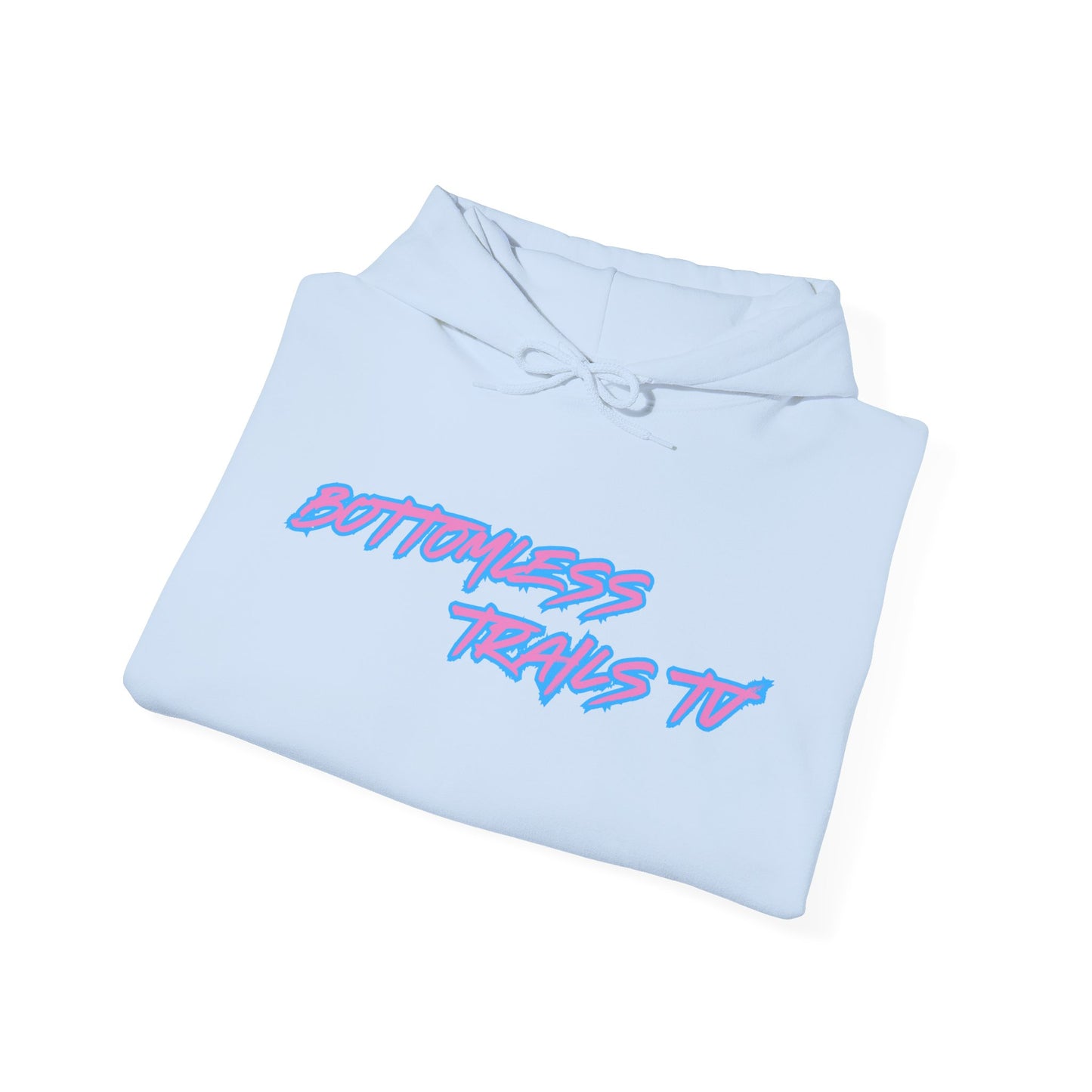 Bottomless Trails Heavy Blend Hoodie (pink/blue)