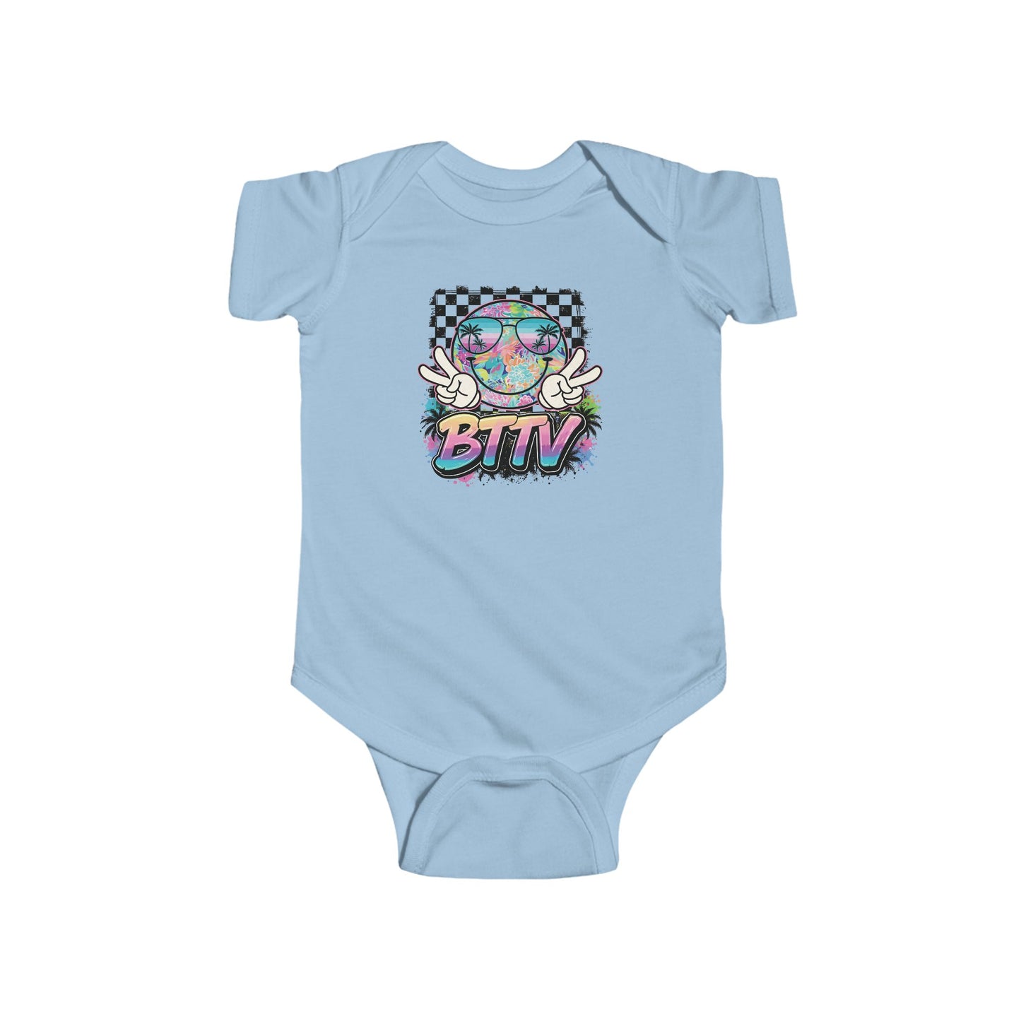 Retro Skate Baby Bodysuit — "BTN" Graphic Infant Onesie