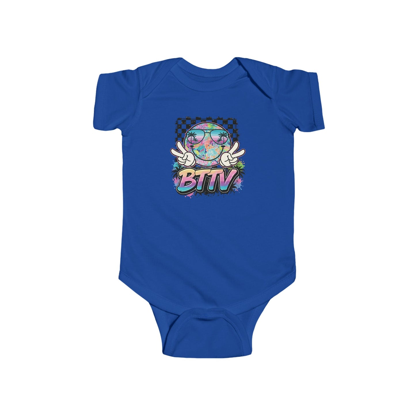 Retro Skate Baby Bodysuit — "BTN" Graphic Infant Onesie