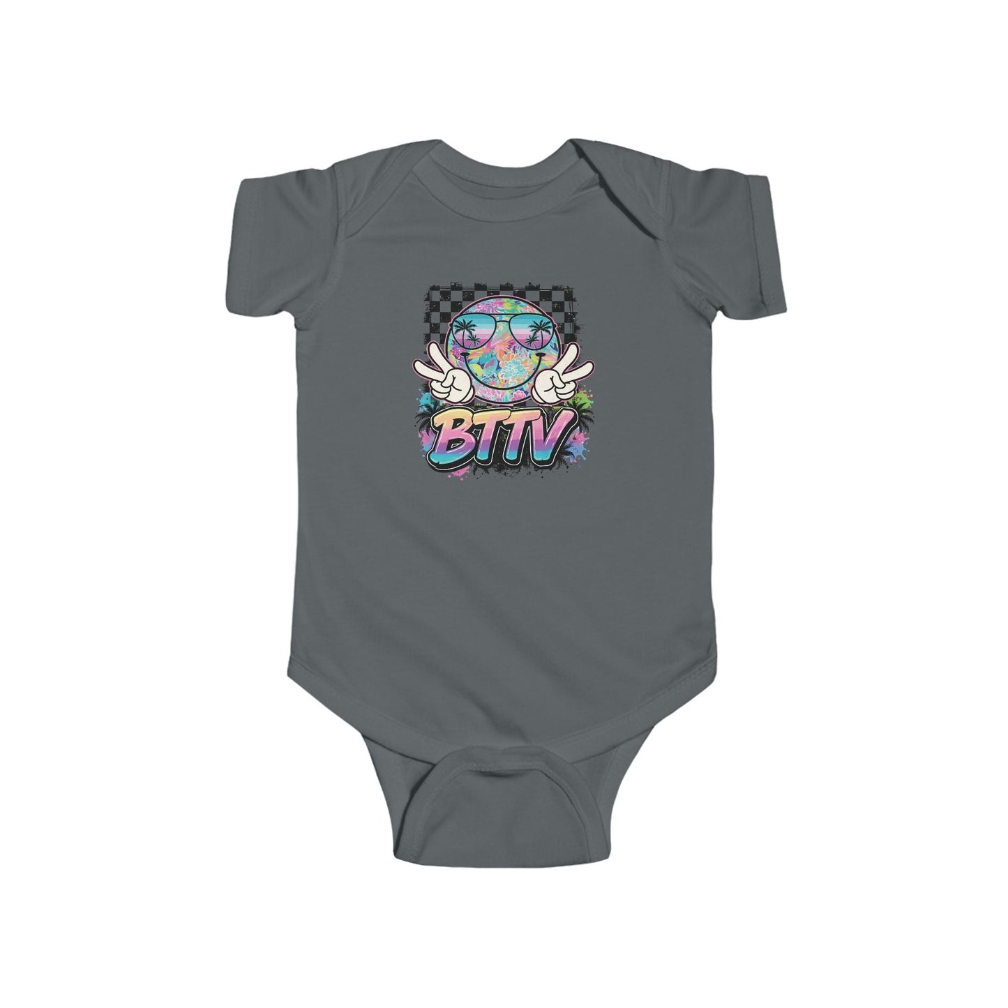 Retro Skate Baby Bodysuit — "BTN" Graphic Infant Onesie