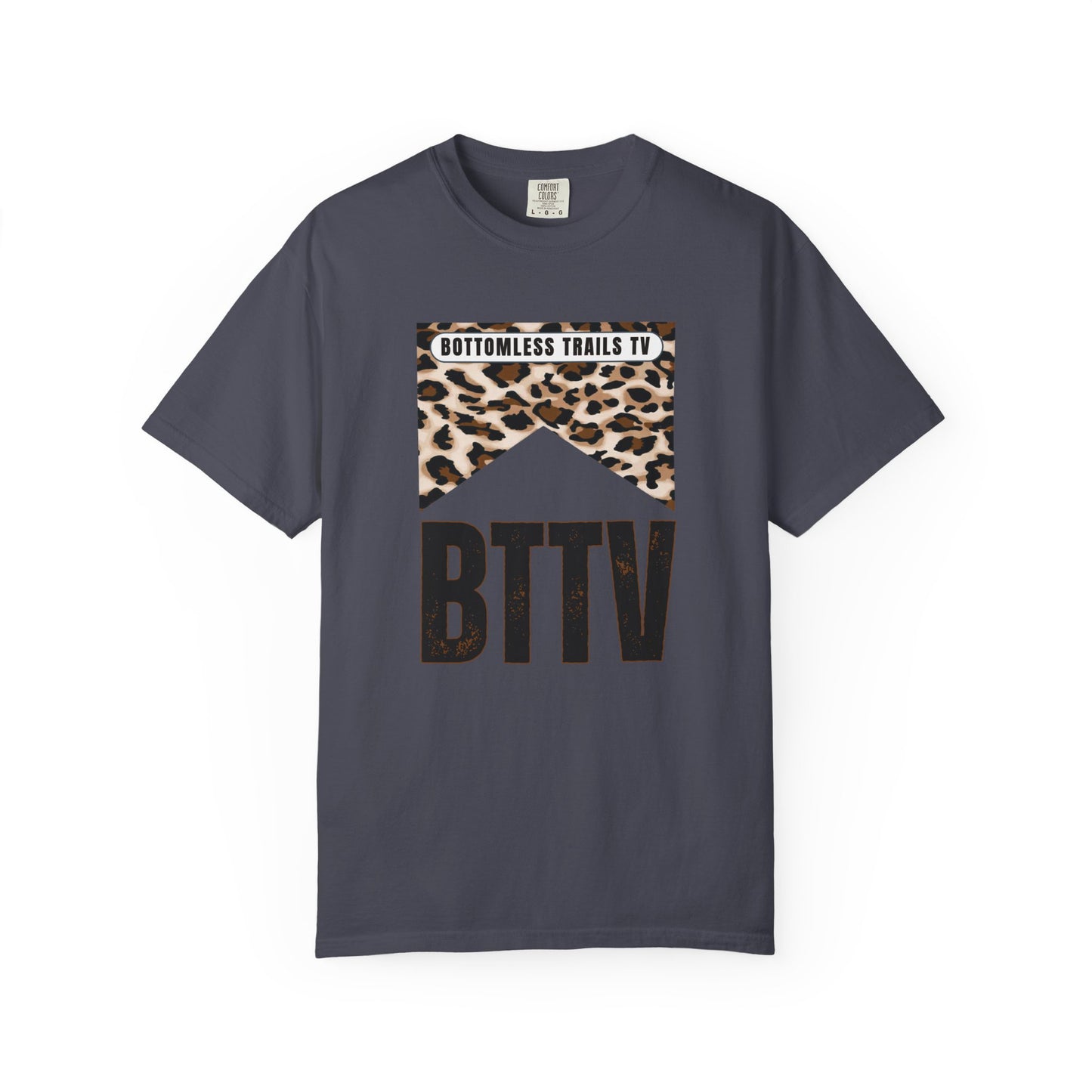 BTTV Leopard Logo T-Shirt — Bottomless Trails TV Graphic Tee