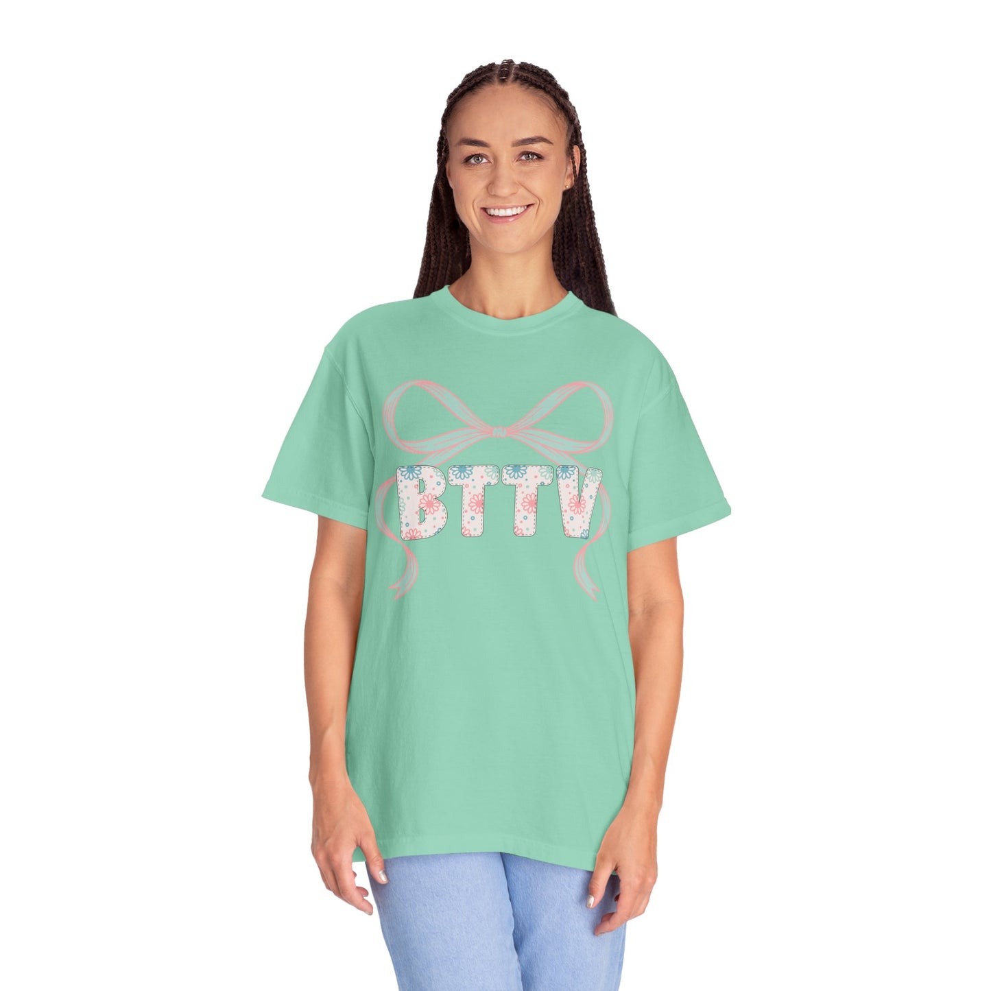 BTTV  Floral Ribbon T-Shirt