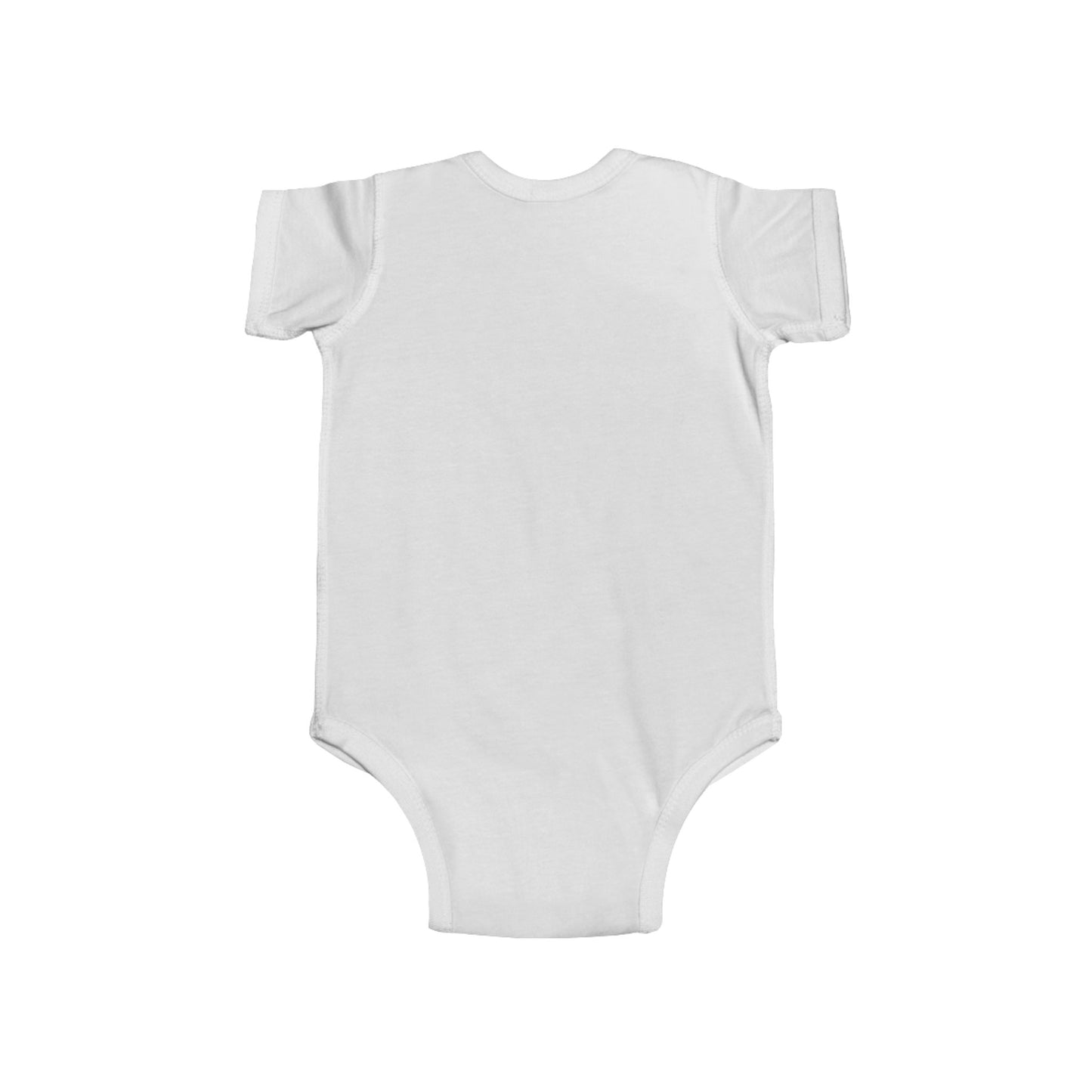 Infant Bodysuit with "Bottomless Trails TV" Retro Stripe Design