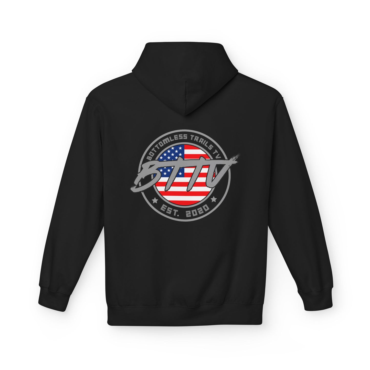 Patriotic Fleece Hoodie with Bold Design