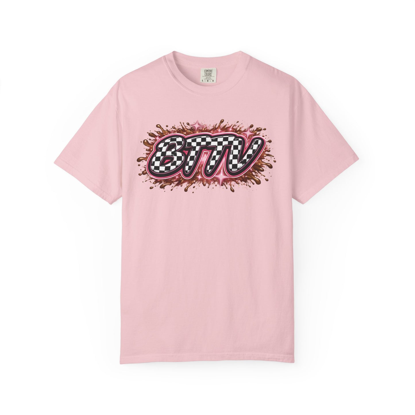 BTTV Checkerboard Logo T-Shirt — Retro Skate/Streetwear Graphic Tee