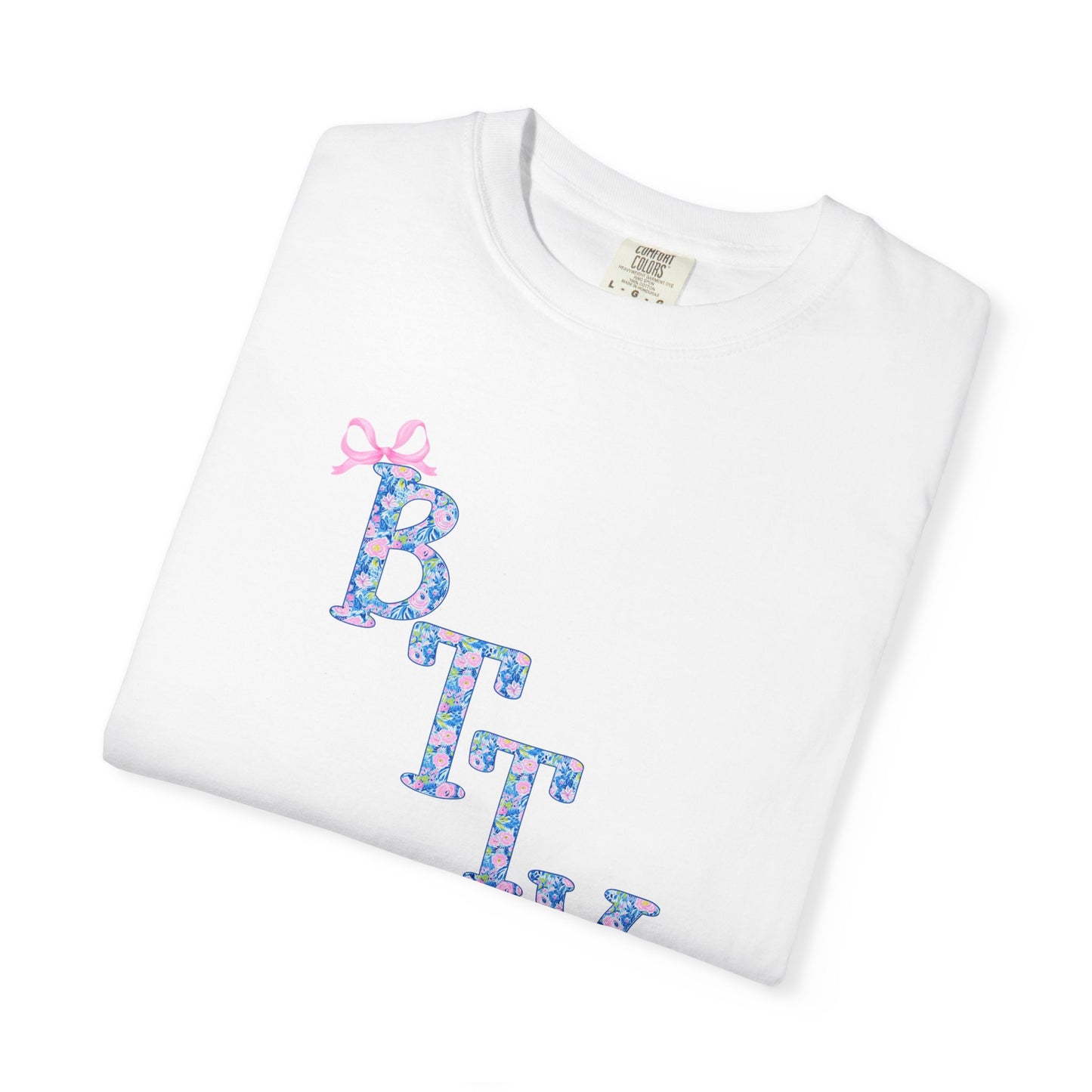 BTTV CUTSIE — Cute Pastel Graphic Tee with Bow Accent