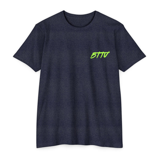 Trendy Unisex CVC Jersey T-Shirt - 'BFFV' Statement Style