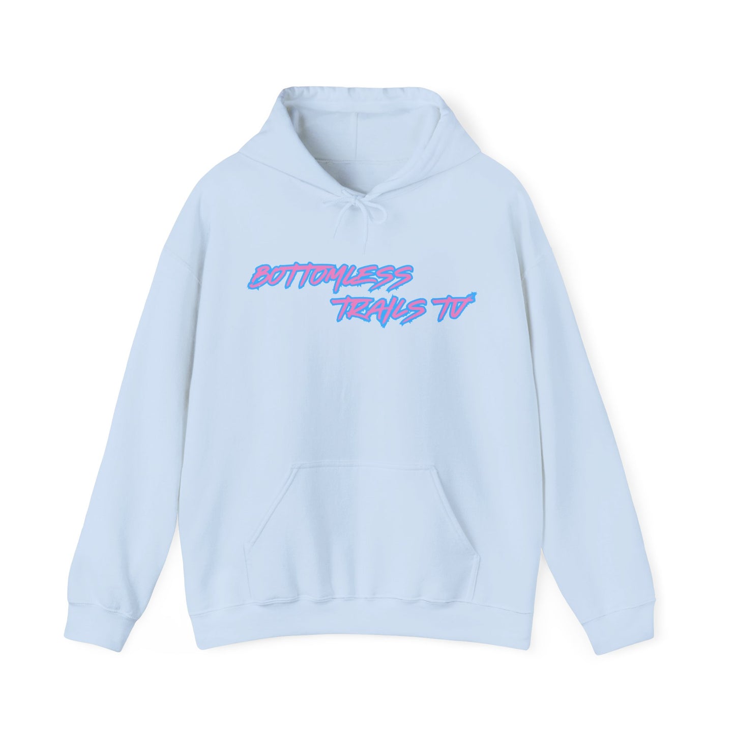 Bottomless Trails Heavy Blend Hoodie (pink/blue)