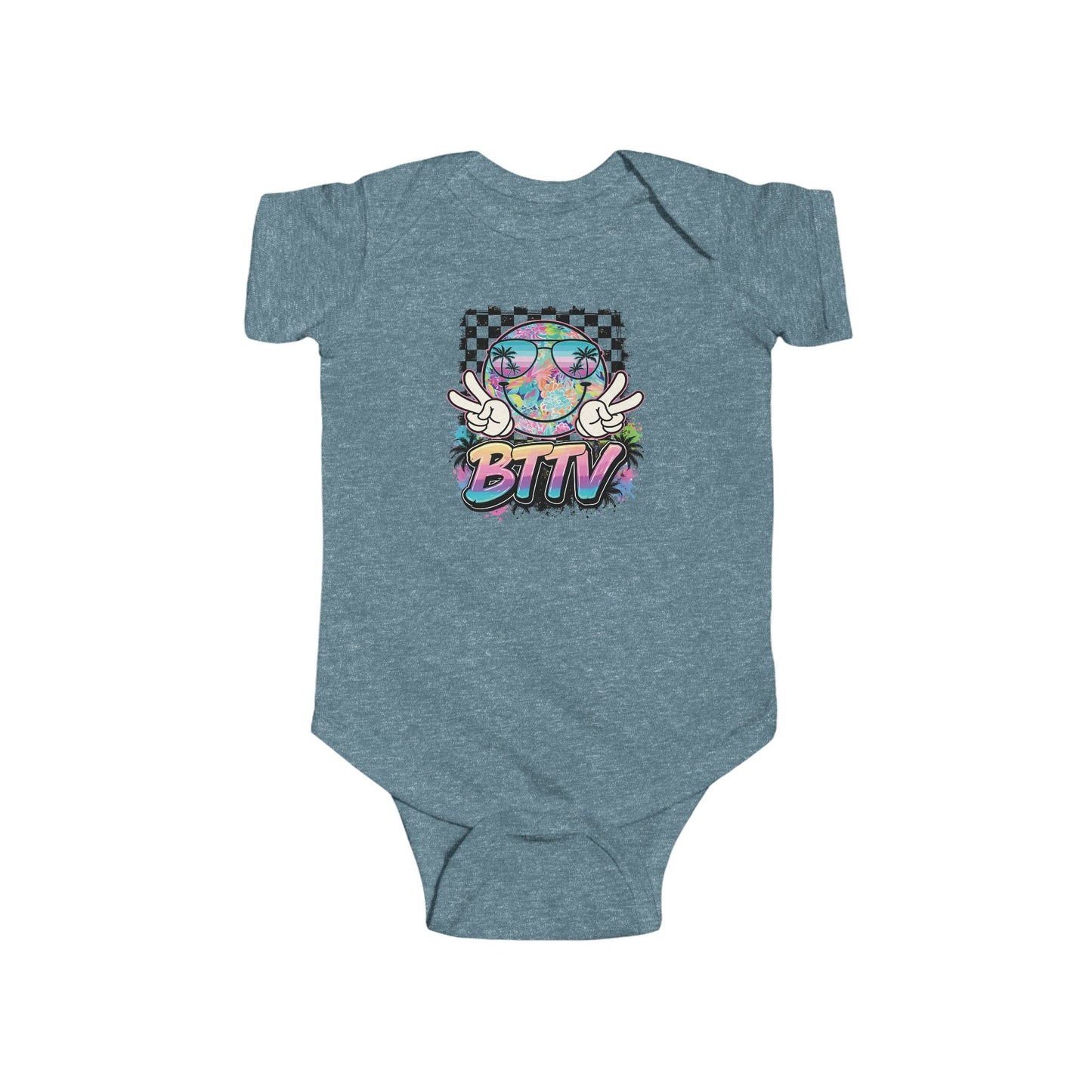 Retro Skate Baby Bodysuit — "BTN" Graphic Infant Onesie