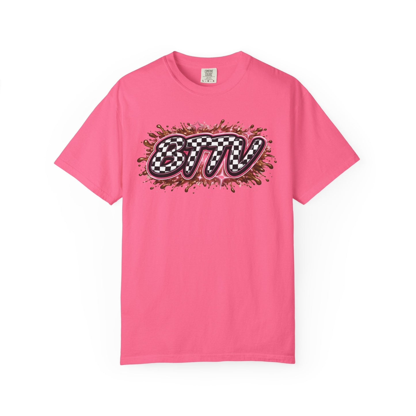 BTTV Checkerboard Logo T-Shirt — Retro Skate/Streetwear Graphic Tee