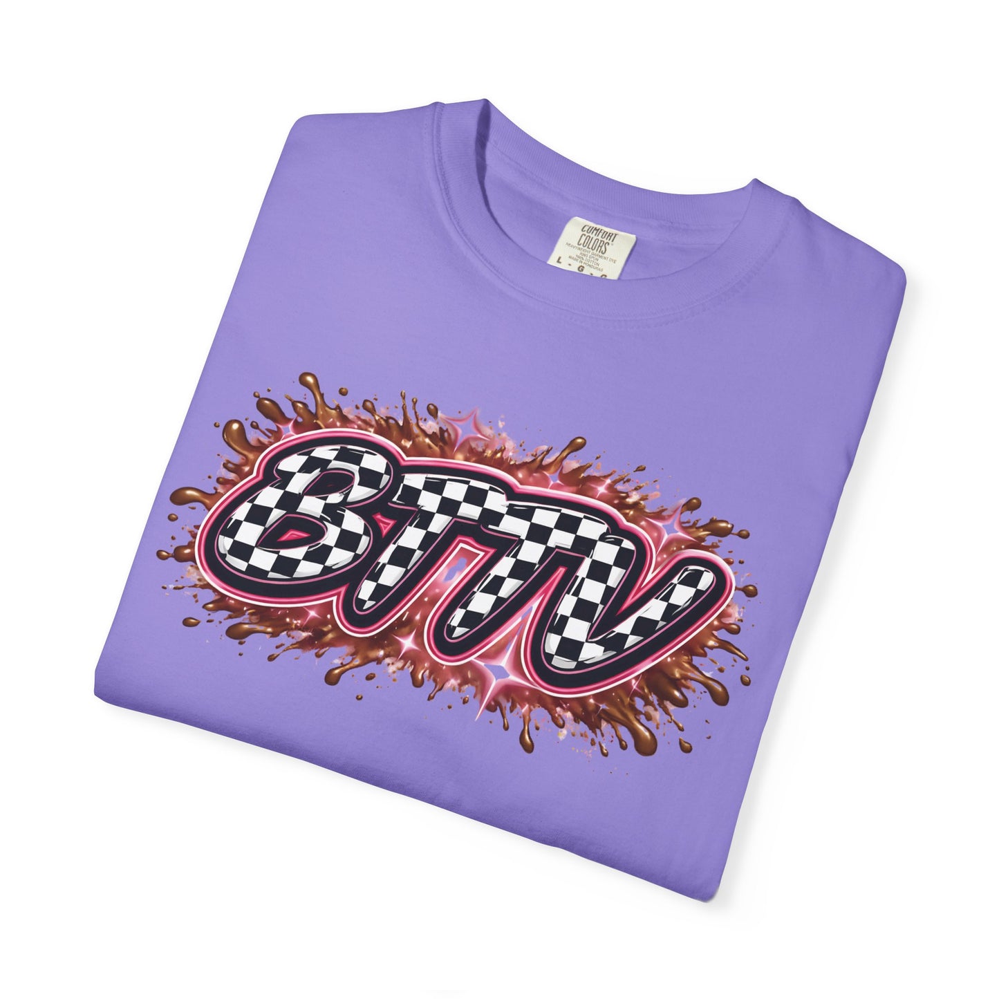 BTTV Checkerboard Logo T-Shirt — Retro Skate/Streetwear Graphic Tee